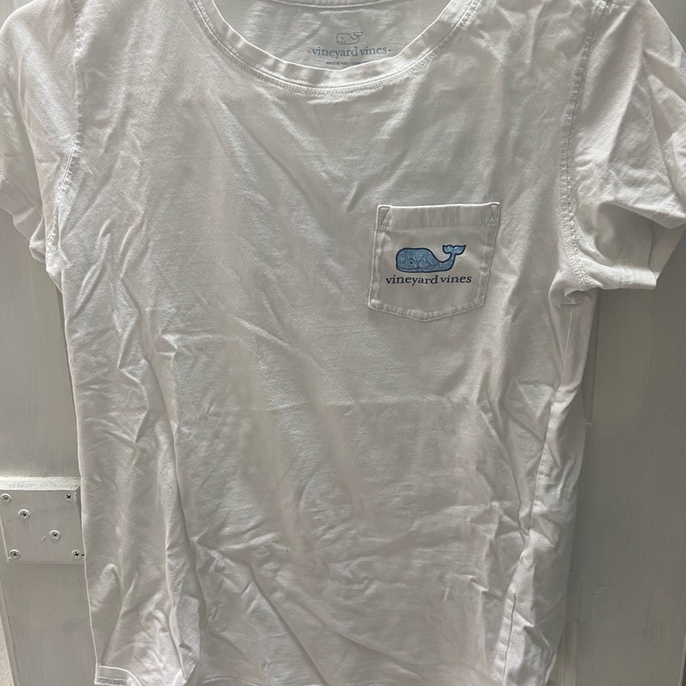 Vineyard Vines White Pocket Tee for Women
